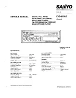 Sanyo FXD-803LD Service Manual preview