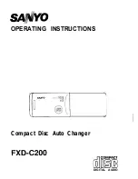 Sanyo FXD-C200 Operating Instructions Manual preview