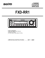 Sanyo FXD-RR1 Operating Instructions Manual предпросмотр