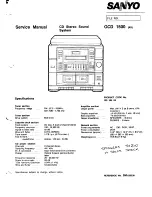 Sanyo GCD 1500 (AU) Service Manual предпросмотр