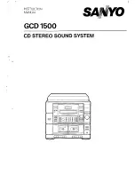 Sanyo GCD 1500 Instruction Manual preview