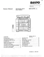 Предварительный просмотр 1 страницы Sanyo GCD 2700 Service Manual