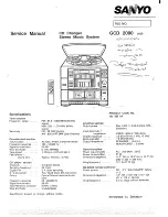 Sanyo GCD2000 Service Manual предпросмотр