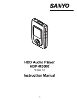 Sanyo HDP-M3000 Instruction Manual preview