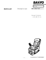 Sanyo HEC-DR6700K - Zero Gravity Massage Chair Parts List preview