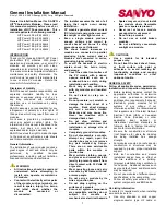 Sanyo HIT Power 205 HIP-205BA19 General Installation Manual preview