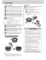 Preview for 7 page of Sanyo HPS-MC3 - Versatile Cooker For Grilling Griddling Steaming Instruction Manual