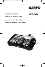 Sanyo HPS-SG4 - Indoor Barbecue Grill Instruction Manual preview