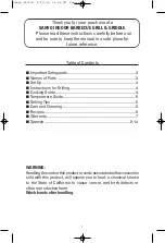 Preview for 2 page of Sanyo HPS-SG4 - Indoor Barbecue Grill Instruction Manual