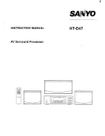 Preview for 1 page of Sanyo HT-D47 Instruction Manual
