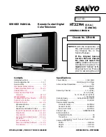 Preview for 1 page of Sanyo HT32744 Service Manual