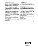 Предварительный просмотр 20 страницы Sanyo HTD-5201 Instruction Manual