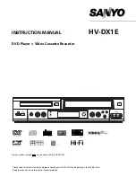 Sanyo HV-DX1E Instruction Manual preview