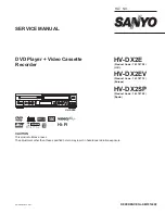 Sanyo HV-DX2E Service Manual preview