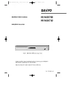 Sanyo HVR-DX700 Instruction Manual preview