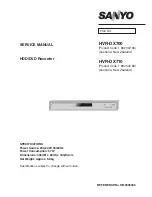 Sanyo HVR-DX700 Service Manual preview