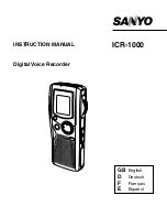 Предварительный просмотр 1 страницы Sanyo ICR-1000 Instruction Manual