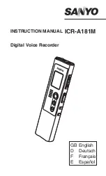 Sanyo ICR-A181M Instruction Manual preview
