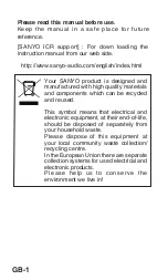 Preview for 2 page of Sanyo ICR-A181M Instruction Manual