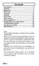 Предварительный просмотр 4 страницы Sanyo ICR-A181M Instruction Manual