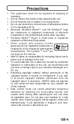 Предварительный просмотр 5 страницы Sanyo ICR-A181M Instruction Manual