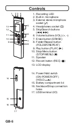 Preview for 6 page of Sanyo ICR-A181M Instruction Manual