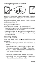 Предварительный просмотр 9 страницы Sanyo ICR-A181M Instruction Manual