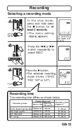 Предварительный просмотр 13 страницы Sanyo ICR-A181M Instruction Manual