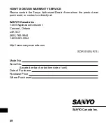 Предварительный просмотр 50 страницы Sanyo ICR-B150 Instruction Manual