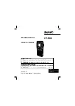 Предварительный просмотр 1 страницы Sanyo ICR-B220 Instruction Manual