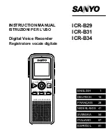 Sanyo ICR-B29 Instruction Manual preview