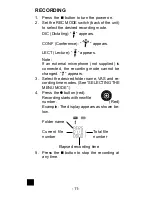 Preview for 12 page of Sanyo ICR-B35 Instruction Manual