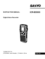 Sanyo ICR-B5000 Instruction Manual preview