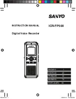Sanyo ICR-FP500 Instruction Manual preview