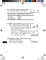 Preview for 8 page of Sanyo ICR-FP500 Instruction Manual