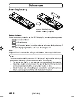 Предварительный просмотр 6 страницы Sanyo ICR-S240RM Instruction Manual