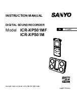 Sanyo ICR-XPS01M - Xacti Digital Sound Recorder Instruction Manual preview