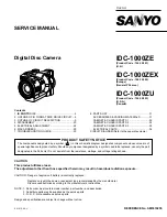 Sanyo IDC-1000ZE iDshot Service Manual preview