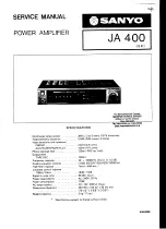 Preview for 3 page of Sanyo JA 350 Service Manual