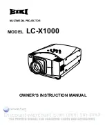 Preview for 2 page of Sanyo LC-X1000 Owner'S Instruction Manual