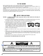 Preview for 3 page of Sanyo LC-X1000 Owner'S Instruction Manual