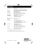 Preview for 36 page of Sanyo LCD-15CA1Z Instruction Manual