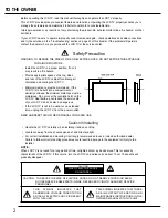 Preview for 2 page of Sanyo LCD-19E30A Owner'S Manual