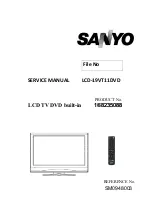 Предварительный просмотр 1 страницы Sanyo LCD-19VT11DVD Service Manual