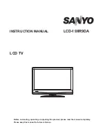 Preview for 1 page of Sanyo LCD-19XR9DA Instruction Manual