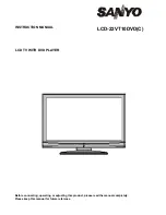 Preview for 1 page of Sanyo LCD-22VT10DVD Instruction Manual