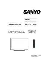 Sanyo LCD-22VT11DVD Service Manual preview