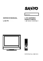 Preview for 1 page of Sanyo LCD-22XR8DA Service Manual