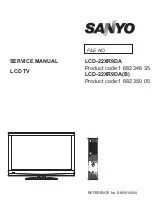 Sanyo LCD-22XR9DA Service Manual preview