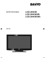 Sanyo LCD-24K50 Instruction Manual preview